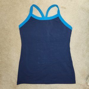 Lululemon Women's Ujjiya Tank w/Shelf Bra – Navy Blue, Size 6